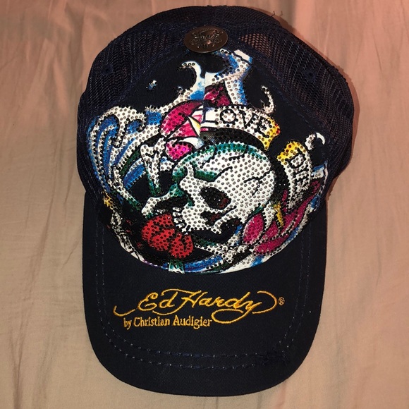 ed hardy trucker cap